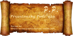 Pruzsinszky Peónia névjegykártya